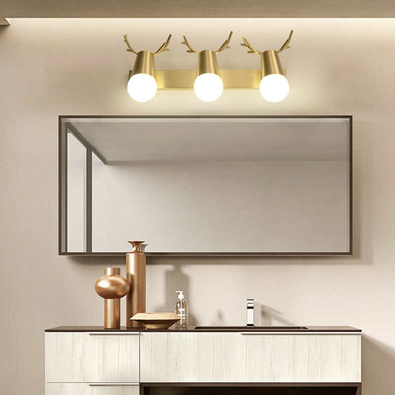 Skørter | Globe Bathroom Vanity Light Traditionalism Metal 2/3-Cup Brass Wall Lamp Lighting