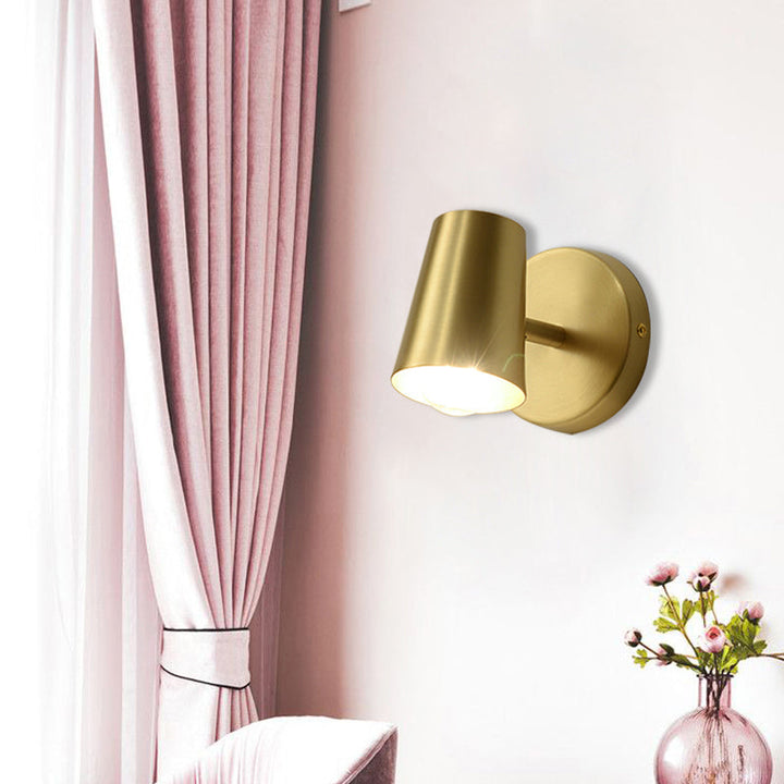 Skørter | Brass 1/2/3-Light Wall Lamp Traditional Metal Cone-Shaped Wall Light for Bathroom