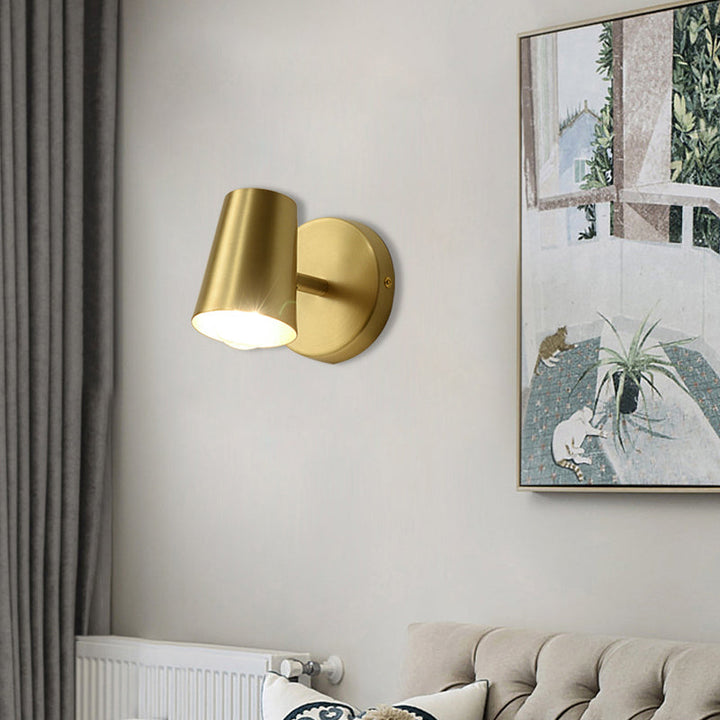 Skørter | Brass 1/2/3-Light Wall Lamp Traditional Metal Cone-Shaped Wall Light for Bathroom