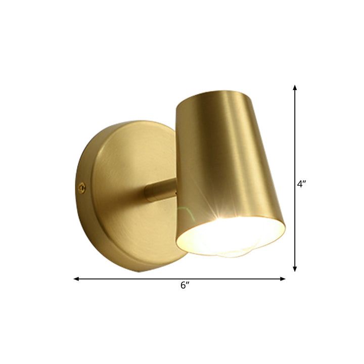 Skørter | Brass 1/2/3-Light Wall Lamp Traditional Metal Cone-Shaped Wall Light for Bathroom