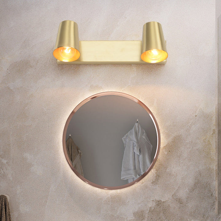Skørter | Brass 1/2/3-Light Wall Lamp Traditional Metal Cone-Shaped Wall Light for Bathroom