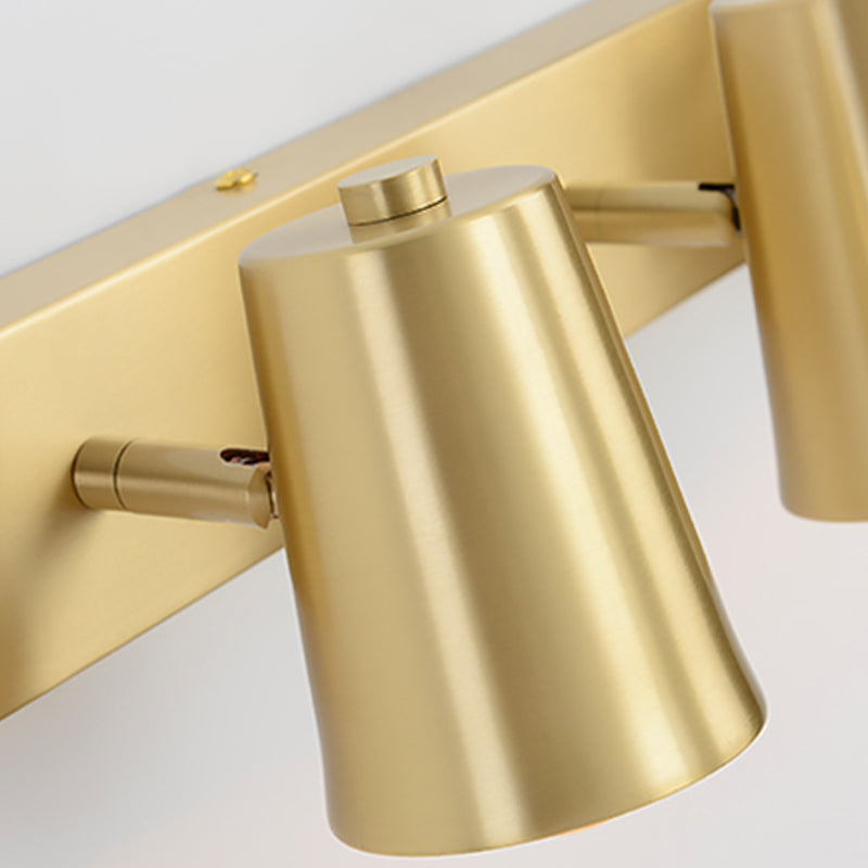 Skørter | Brass 1/2/3-Light Wall Lamp Traditional Metal Cone-Shaped Wall Light for Bathroom