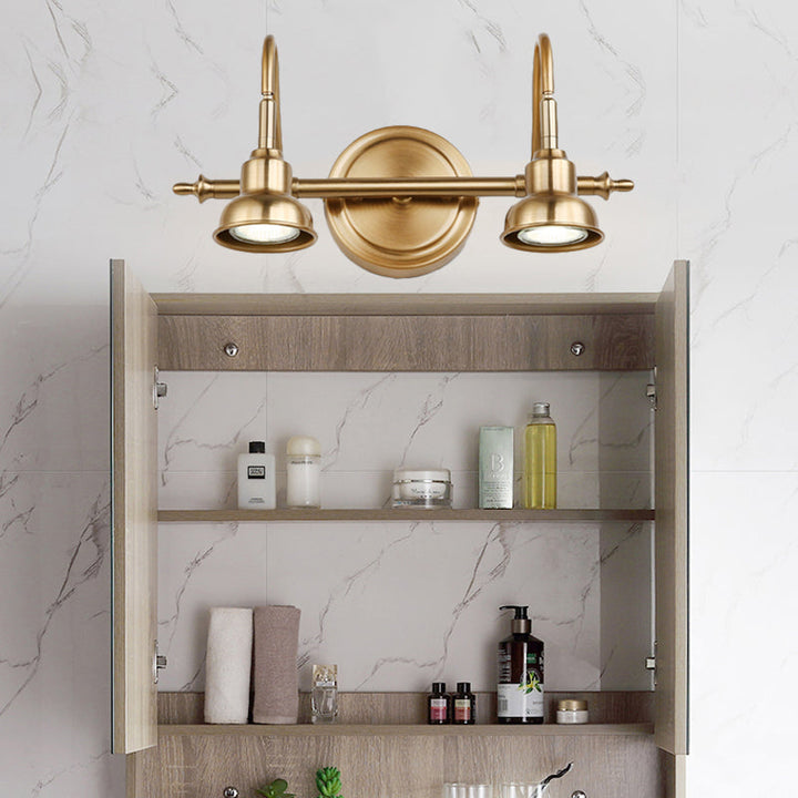 Skørter | Brass Linear LED Vanity Lighting Traditional Metal 2/3/4-Light Bathroom Wall Lamp Light
