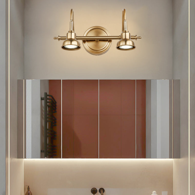 Skørter | Brass Linear LED Vanity Lighting Traditional Metal 2/3/4-Light Bathroom Wall Lamp Light