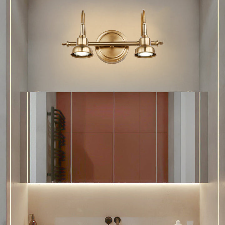 Skørter | Brass Linear LED Vanity Lighting Traditional Metal 2/3/4-Light Bathroom Wall Lamp Light