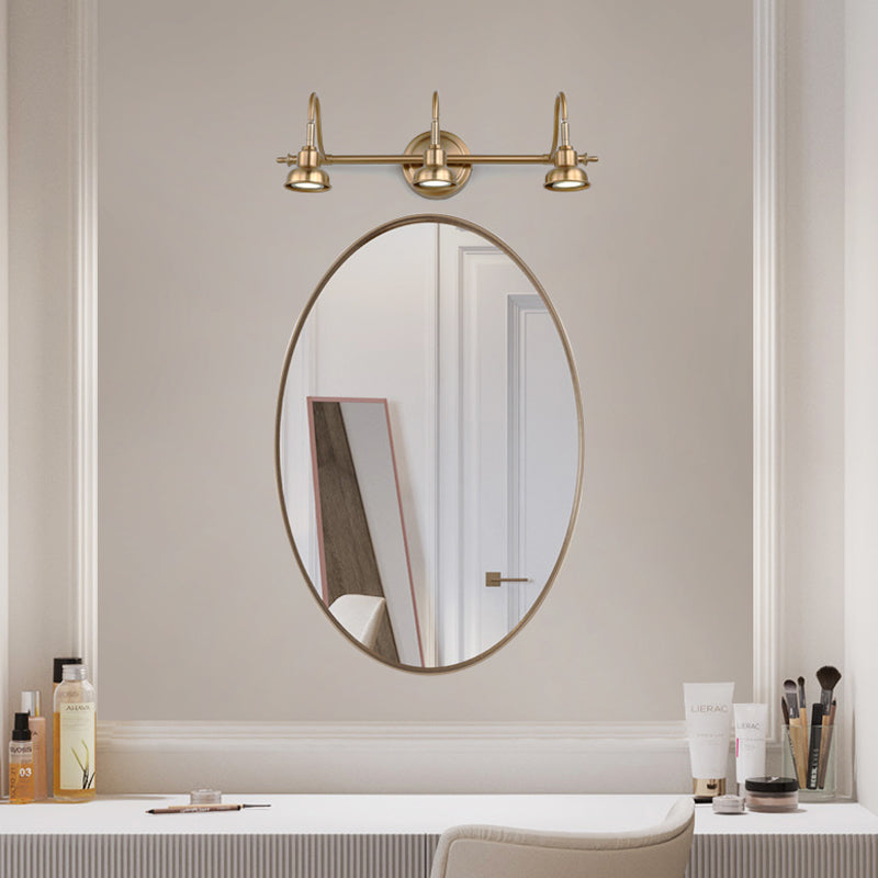 Skørter | Brass Linear LED Vanity Lighting Traditional Metal 2/3/4-Light Bathroom Wall Lamp Light