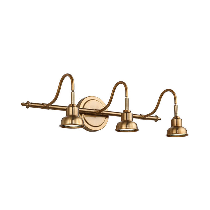 Skørter | Brass Linear LED Vanity Lighting Traditional Metal 2/3/4-Light Bathroom Wall Lamp Light