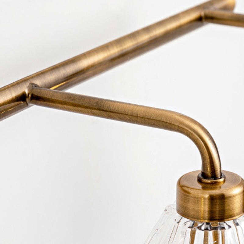 Skørter | 1/2/3-Lamp Cone Vanity Lighting Fixture Traditional Brass Metal LED Wall Light Lighting for Bathroom