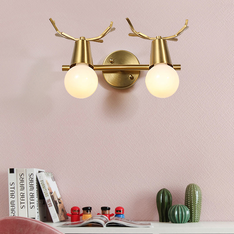 Skørter | Traditionalism Global Vanity Wall Lamp 1/2/3-Head Metal Wall Lamp in Brass for Bathroom