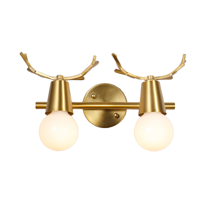 Skørter | Traditionalism Global Vanity Wall Lamp 1/2/3-Head Metal Wall Lamp in Brass for Bathroom