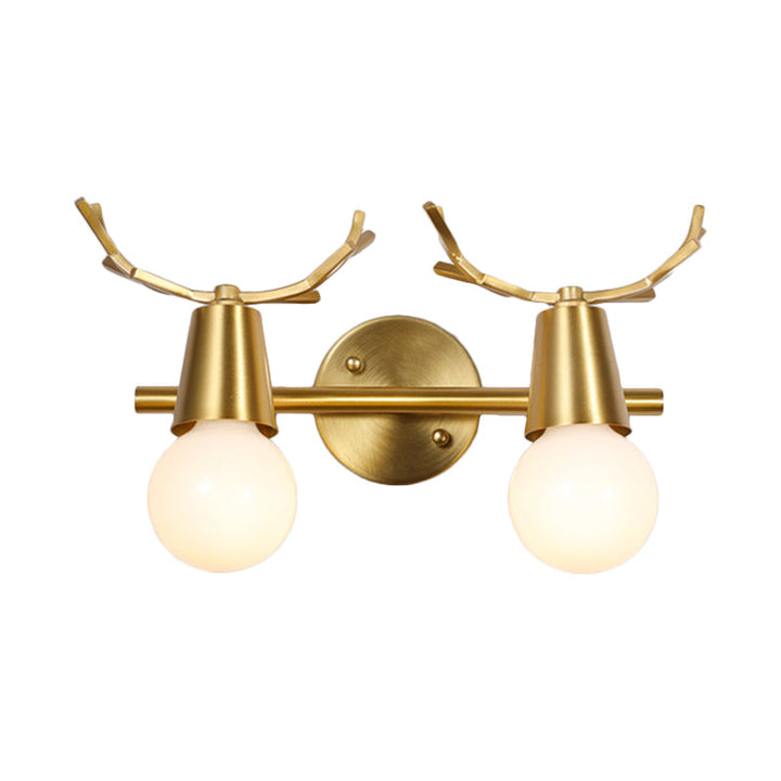Skørter | Traditionalism Global Vanity Wall Lamp 1/2/3-Head Metal Wall Lamp in Brass for Bathroom