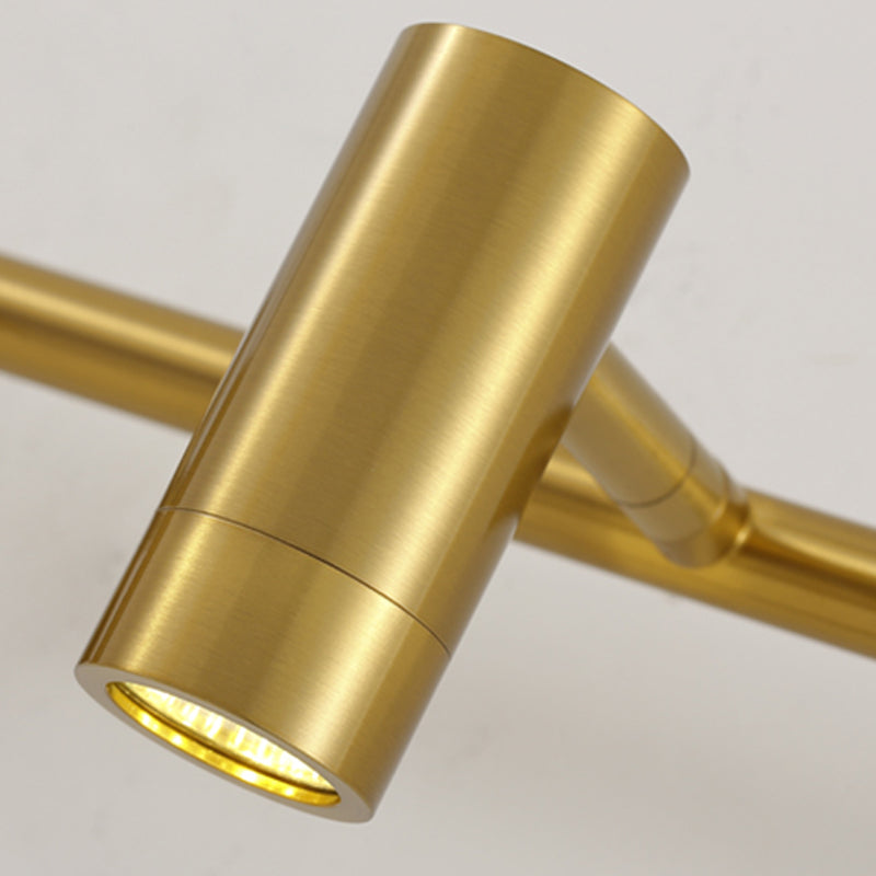 Skørter | 2/3/4-Light LED Tube Vanity Lamp Traditional Brass Metal Wall Sconce Lighting for Bathroom