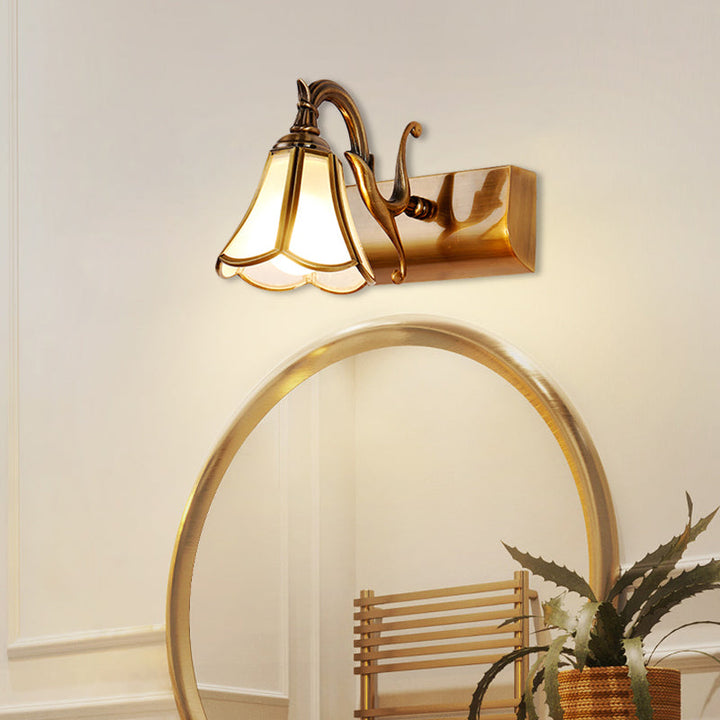 Skørter | Brass Bloom Wall Lamp Vintage Metal 1/2/3 Heads Bathroom Wall Mounted Lighting