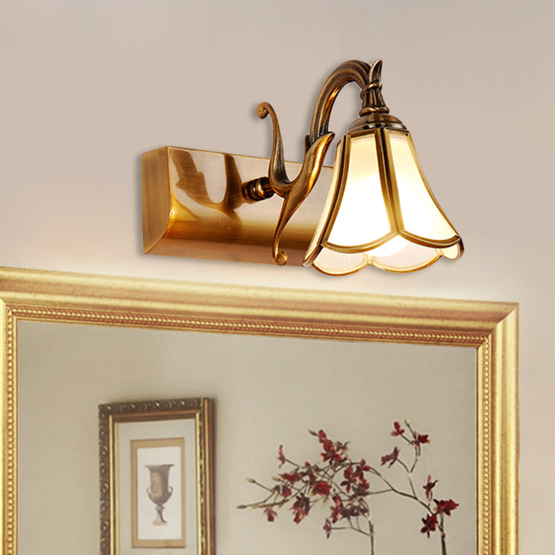 Skørter | Brass Bloom Wall Lamp Vintage Metal 1/2/3 Heads Bathroom Wall Mounted Lighting