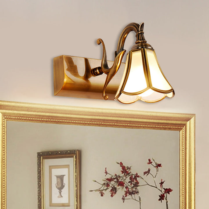 Skørter | Brass Bloom Wall Lamp Vintage Metal 1/2/3 Heads Bathroom Wall Mounted Lighting