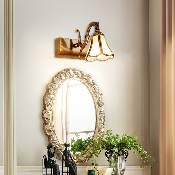 Skørter | Brass Bloom Wall Lamp Vintage Metal 1/2/3 Heads Bathroom Wall Mounted Lighting