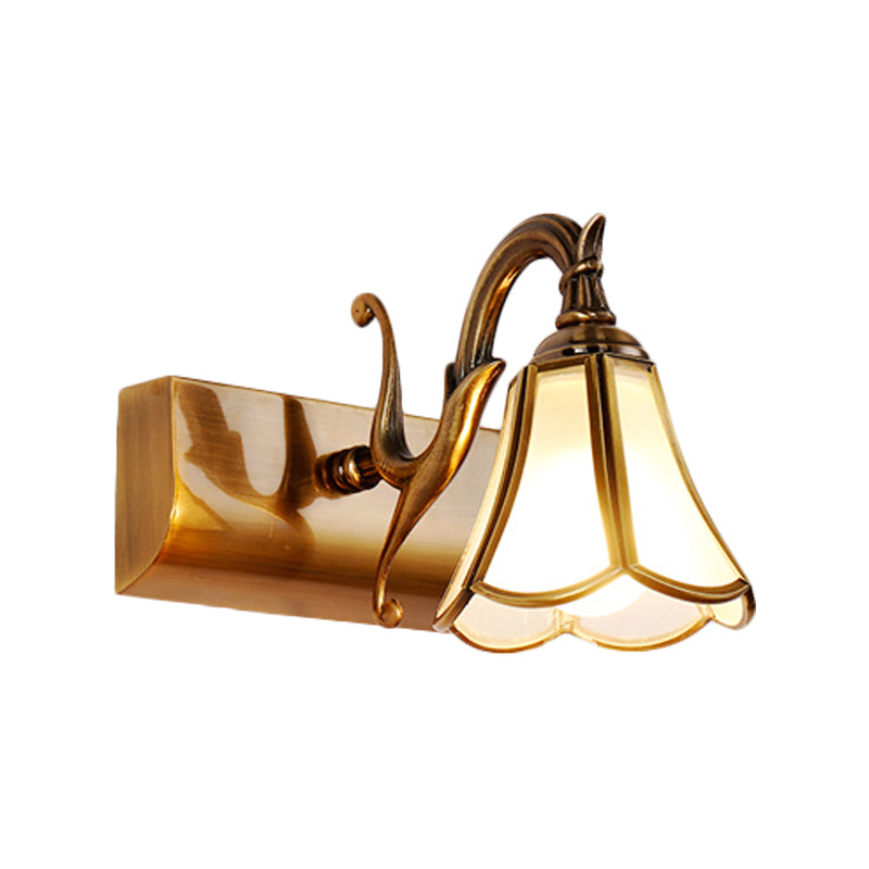 Skørter | Brass Bloom Wall Lamp Vintage Metal 1/2/3 Heads Bathroom Wall Mounted Lighting