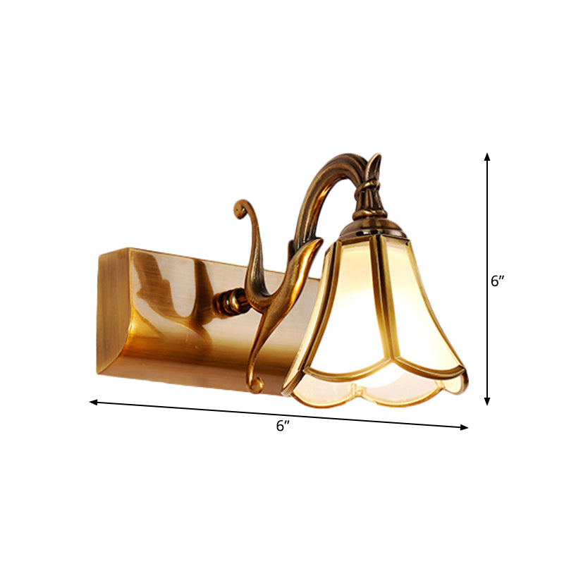 Skørter | Brass Bloom Wall Lamp Vintage Metal 1/2/3 Heads Bathroom Wall Mounted Lighting