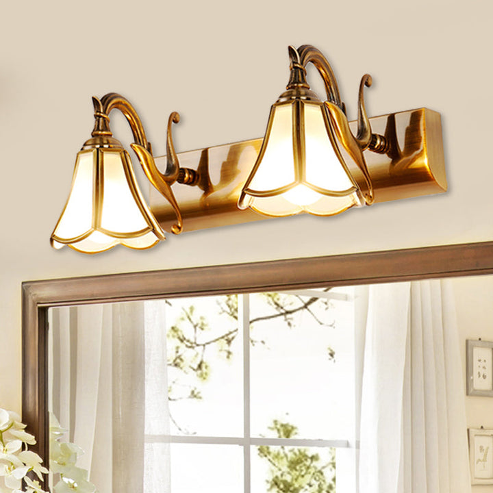Skørter | Brass Bloom Wall Lamp Vintage Metal 1/2/3 Heads Bathroom Wall Mounted Lighting