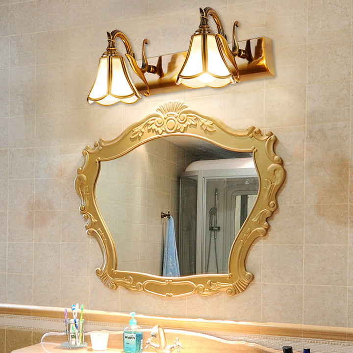 Skørter | Brass Bloom Wall Lamp Vintage Metal 1/2/3 Heads Bathroom Wall Mounted Lighting