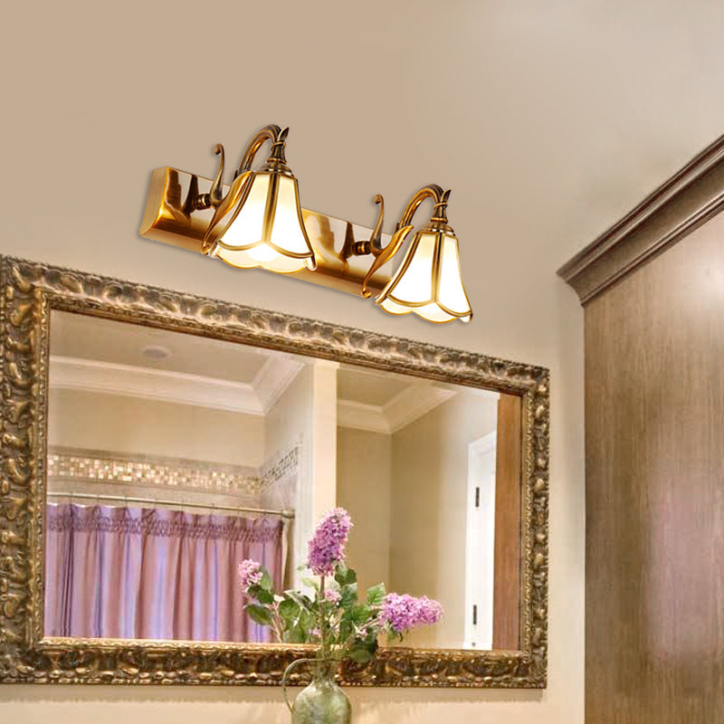 Skørter | Brass Bloom Wall Lamp Vintage Metal 1/2/3 Heads Bathroom Wall Mounted Lighting