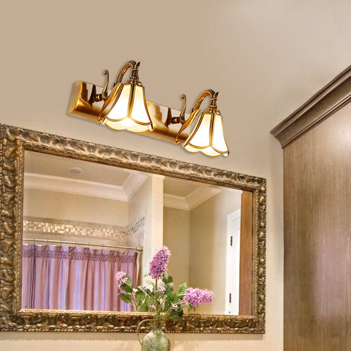 Skørter | Brass Bloom Wall Lamp Vintage Metal 1/2/3 Heads Bathroom Wall Mounted Lighting