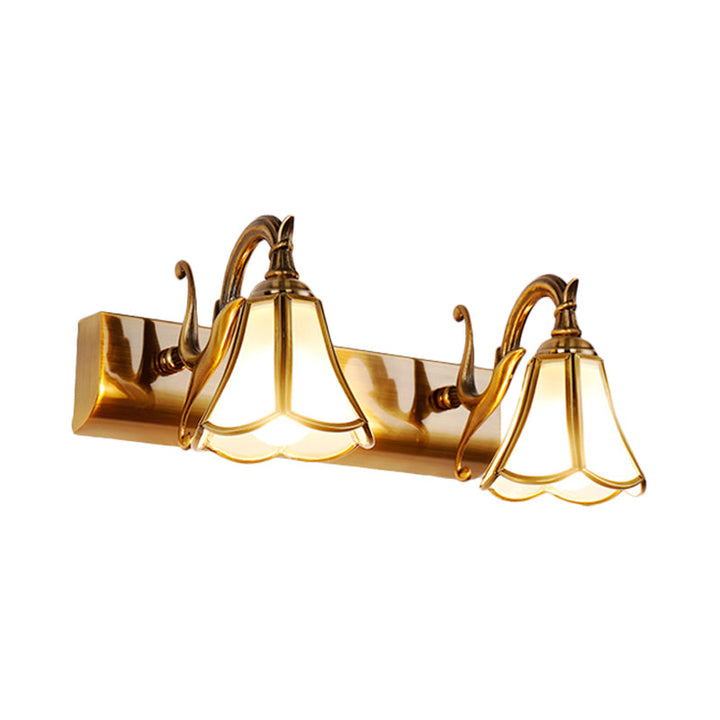 Skørter | Brass Bloom Wall Lamp Vintage Metal 1/2/3 Heads Bathroom Wall Mounted Lighting