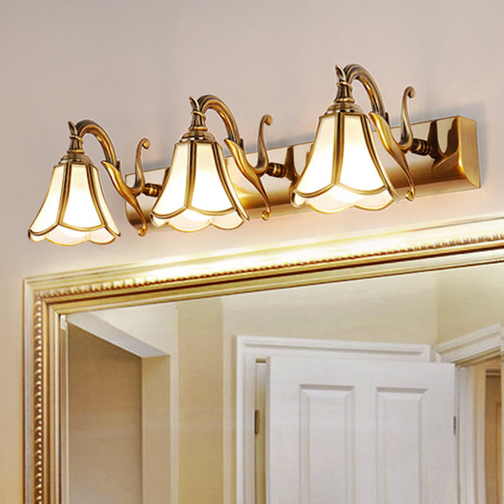 Skørter | Brass Bloom Wall Lamp Vintage Metal 1/2/3 Heads Bathroom Wall Mounted Lighting