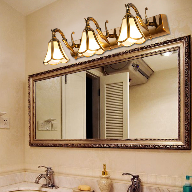 Skørter | Brass Bloom Wall Lamp Vintage Metal 1/2/3 Heads Bathroom Wall Mounted Lighting