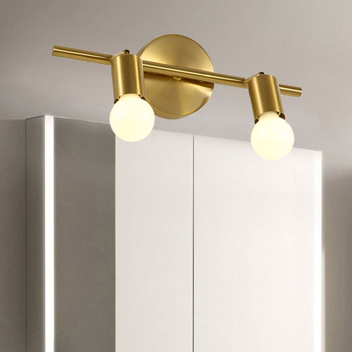 Skørter | Metal Brass Wall Sconces Linear LED 2/3/4-Ball Traditional Vanity Wall Lamp for Bathroom