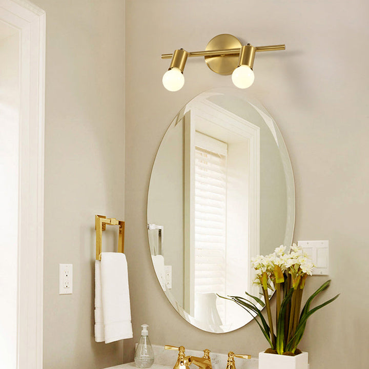 Skørter | Metal Brass Wall Sconces Linear LED 2/3/4-Ball Traditional Vanity Wall Lamp for Bathroom