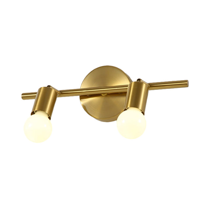 Skørter | Metal Brass Wall Sconces Linear LED 2/3/4-Ball Traditional Vanity Wall Lamp for Bathroom