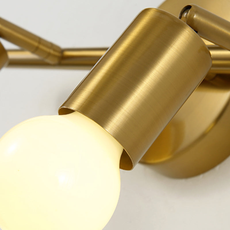 Skørter | Metal Brass Wall Sconces Linear LED 2/3/4-Ball Traditional Vanity Wall Lamp for Bathroom