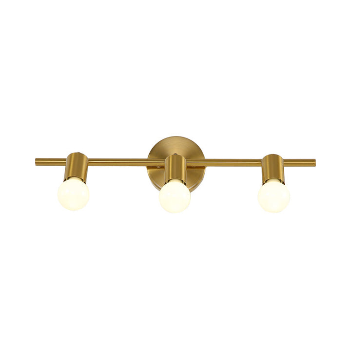 Skørter | Metal Brass Wall Sconces Linear LED 2/3/4-Ball Traditional Vanity Wall Lamp for Bathroom