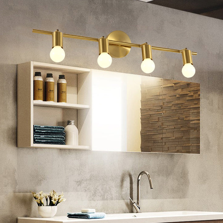 Skørter | Metal Brass Wall Sconces Linear LED 2/3/4-Ball Traditional Vanity Wall Lamp for Bathroom