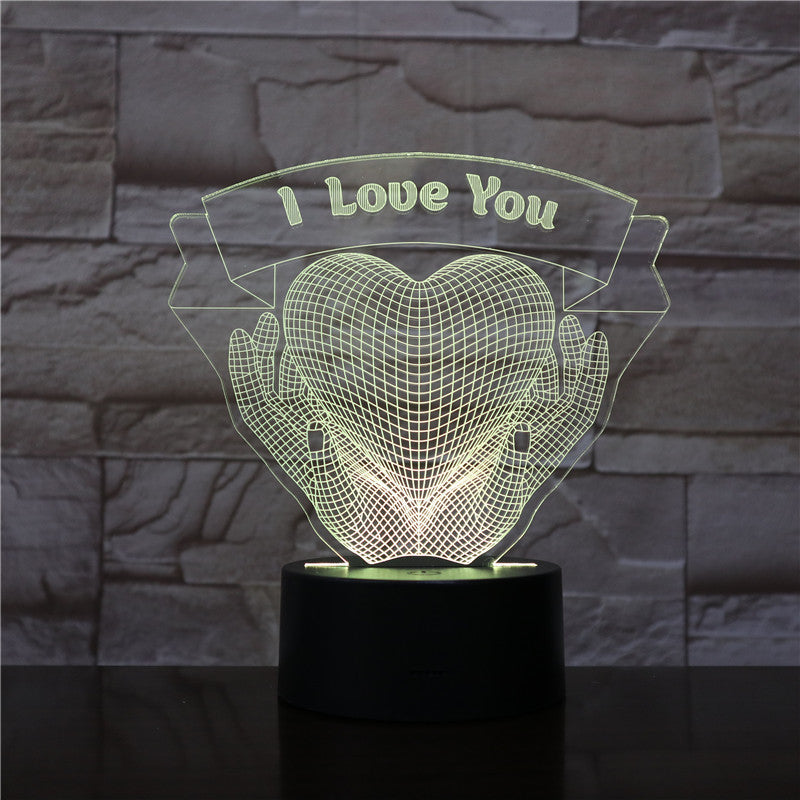 Lisslune | Valentine's Day Gift Holding Hands Love 3D Night Light