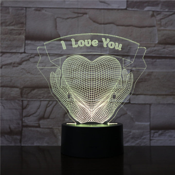 Lisslune | Valentine's Day Gift Holding Hands Love 3D Night Light