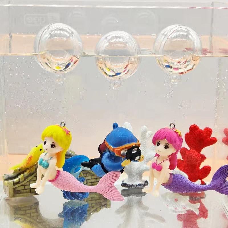 Lisslune | Aquatic Harmony: Chinese-inspired Resin Sculpture for Enchanting Aquariums