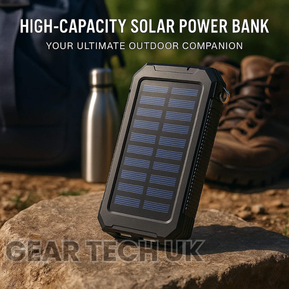 Lisslune | Fishing Power Bank 50000 mah Waterproof Solar Charger | Fishing Battery Pack with USB-C Fast Charging & LED Light