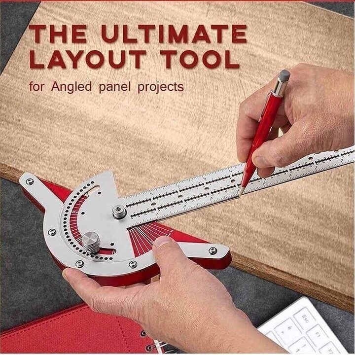 Lisslune | Ultra Precision Marking Ruler Square T Type Woodworking Scriber Measuring Tool