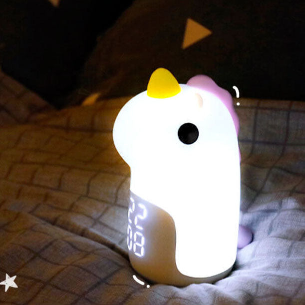 Lisslune | Unilora DreamLight Alarm Clock | Unicorn Design | Timer & LED Night Light | Nursery Decor