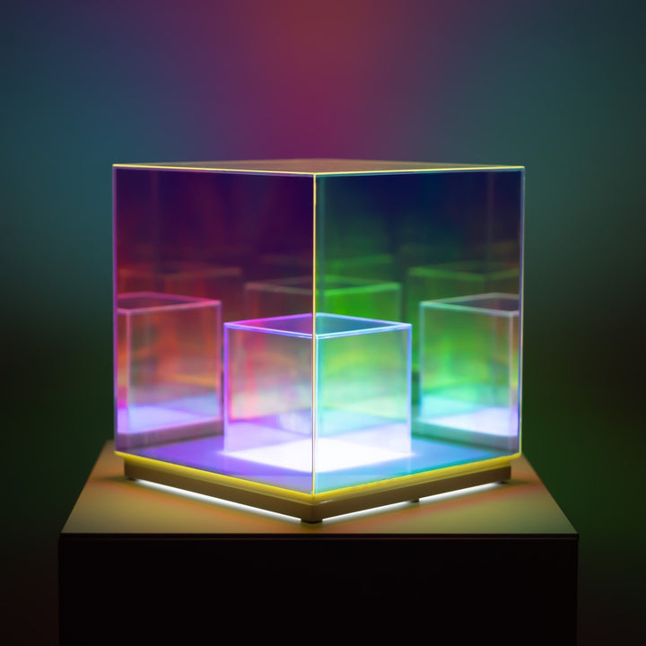 Lisslune | Concentric Cube Table Lamp, Modern Lighting