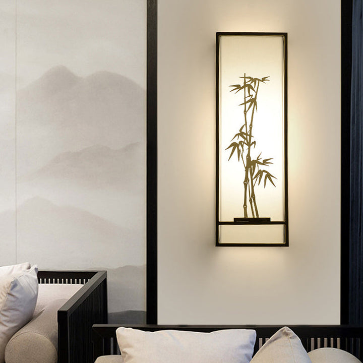 Skørter | Traditional rectangular wall lamp 2 lights fabric wall sconce in white for nightstands