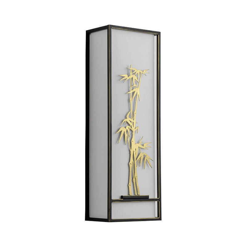 Skørter | Traditional rectangular wall lamp 2 lights fabric wall sconce in white for nightstands