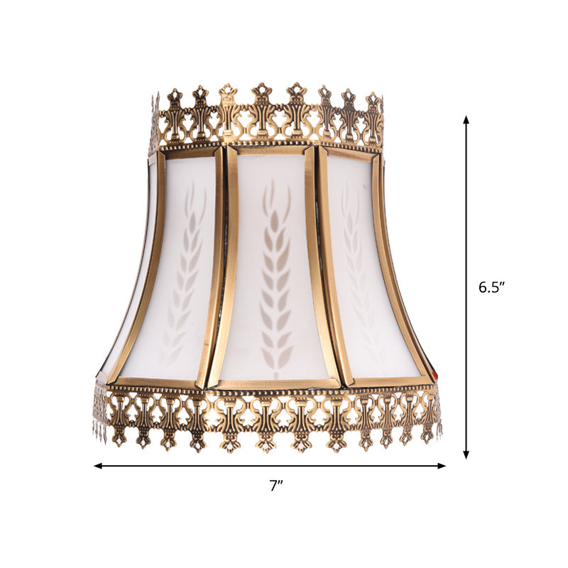 Skørter | Empire White Glass Wall Lamp Retro 1 Head Living Room Ceiling Lamp