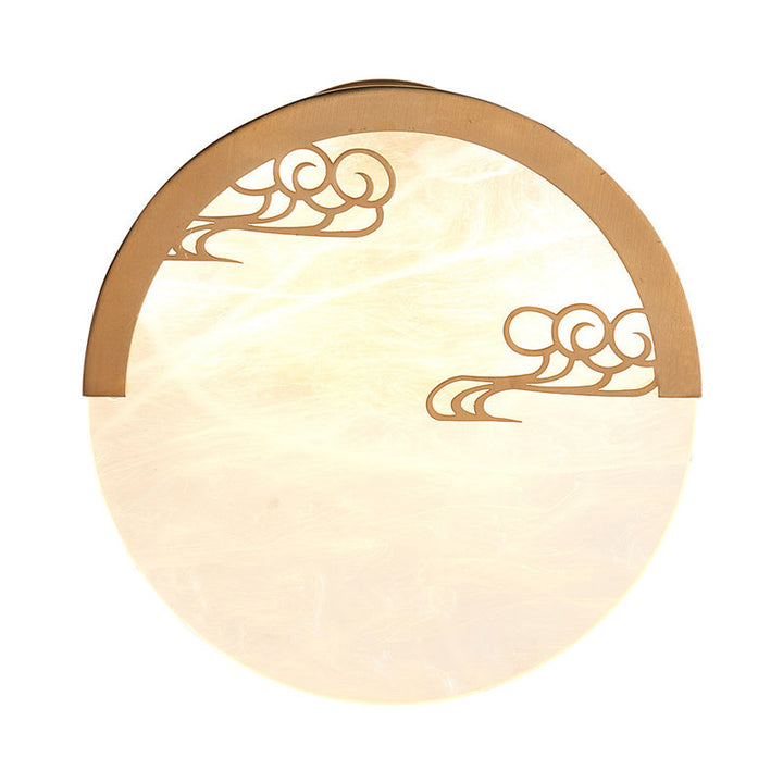 Skørter | 8"/9" H 1 Light Round Wall Mounted Light Traditional White Acrylic Wall Lamp for Dining Room