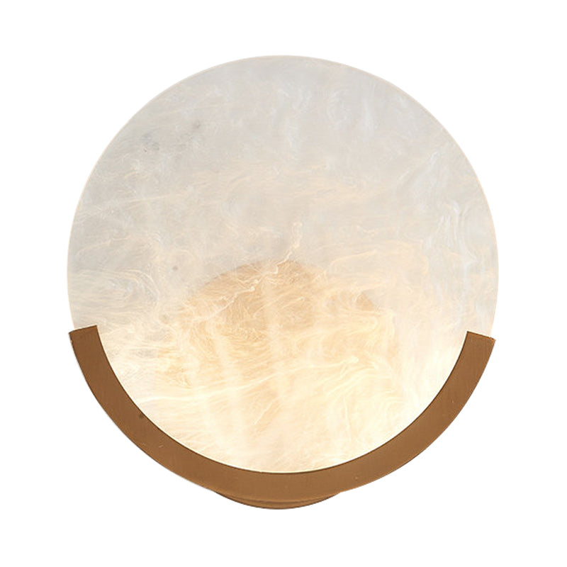 Skørter | 8"/9" H 1 Light Round Wall Mounted Light Traditional White Acrylic Wall Lamp for Dining Room