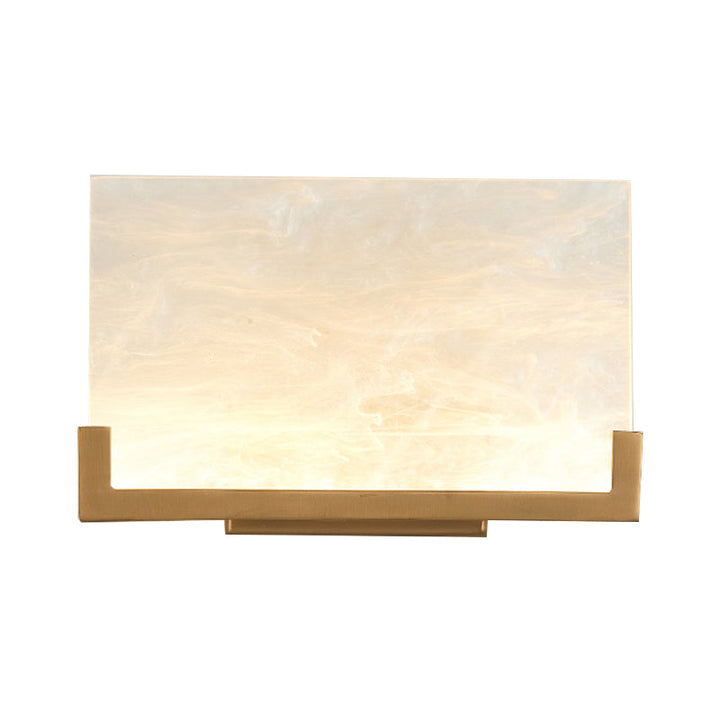 Skørter | Rectangular Acrylic Wall Lamp Classic 1 Light Bedside Wall Mounted Lighting in White