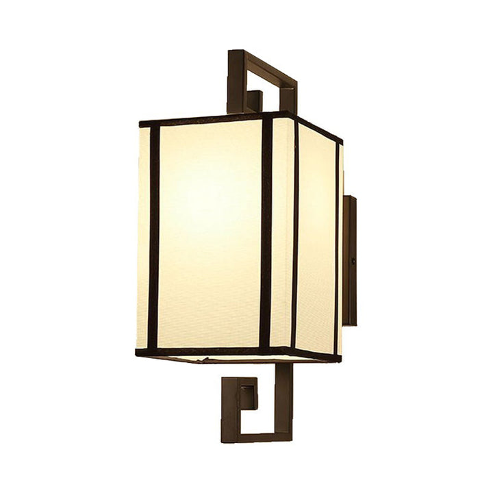 Skørter | 1 Light Living Room Wall Lamp Classic White Wall Light with Rectangular Fabric Shade