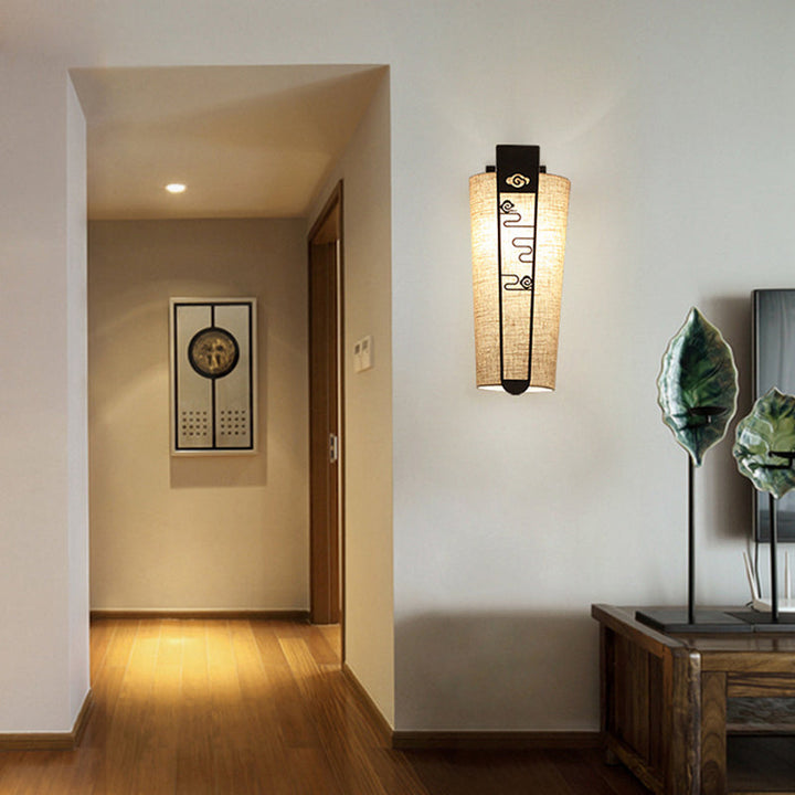 Skørter | Black Cloud/Trellis/Linear Wall Lighting Traditional 1 Light Hallway Wall Lamp with Cylinder Shade